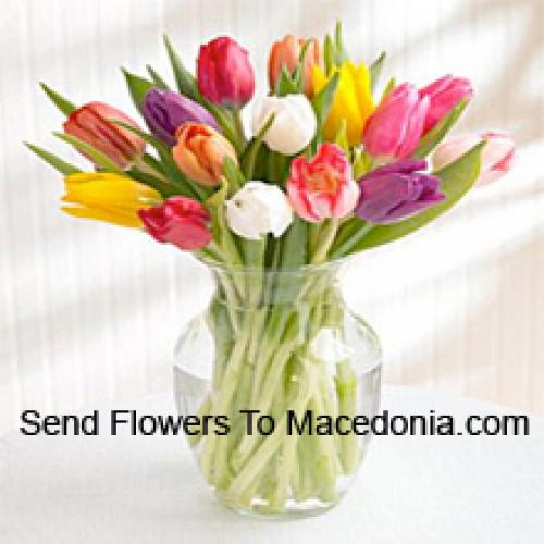 Beautiful Assorted Tulips in Vase